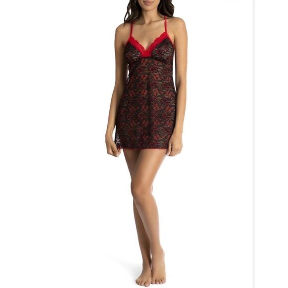 Secret Treasures Women’s Plus Black & Red Floral Lace Lingerie/Sleepwear Size 2X - Picture 1 of 10